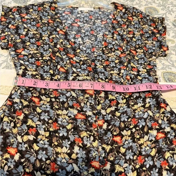 Ten Sixty Sherman Black Floral Midi Dress - Picture 7 of 10